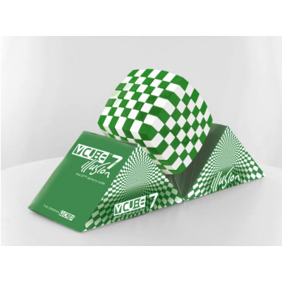 V-Cube 7x7 Illusion versenykocka, lekerekített, zöld-fehér | Rubik kocka