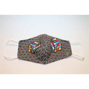 Rubikos szájmaszk színes/2kocka | Rubik kocka