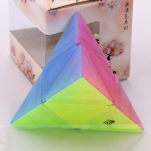 QiYi cube transparent Jelly colour series of 2x2 pyraminx | Rubik kocka