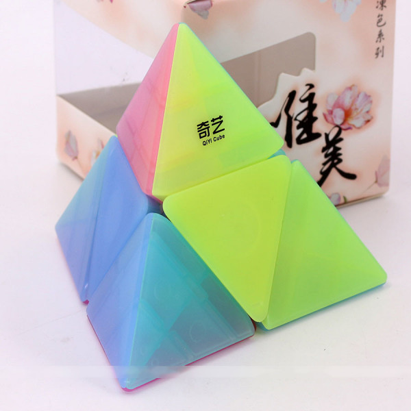 QiYi cube transparent Jelly colour series of 2x2 pyraminx | Rubik kocka