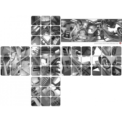 Tribute to Escher Panorama 3x3x3 matrica