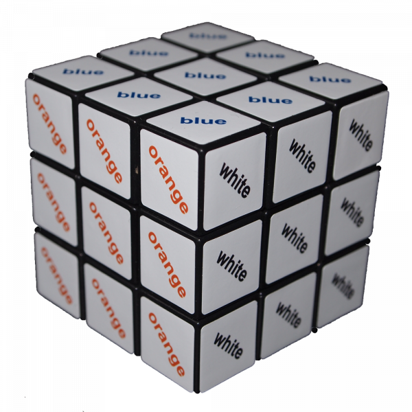 Rubik Kocka színes szöveges | Rubik kocka